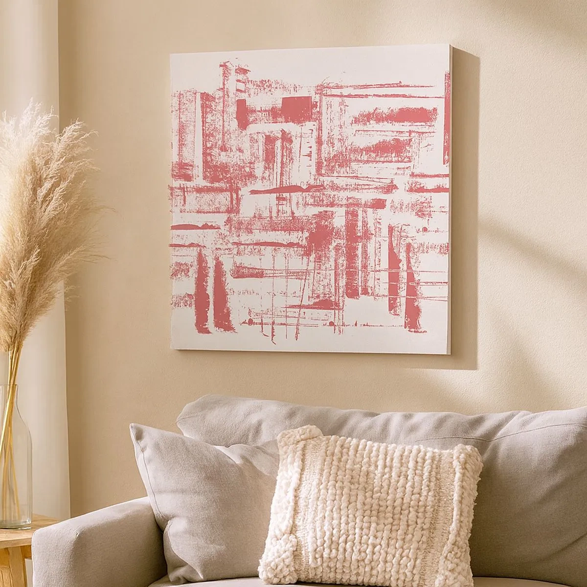 Impression sur toile - Image sur toile - La ville rouge - 30x30 cm