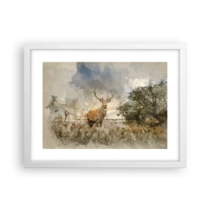 Affiche dans un cadre blanc - Poster - Dignité - force - majesté - 40x30 cm