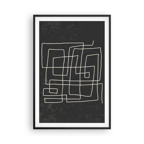 Affiche dans un cadre noir - Poster - Pas aussi simple - 61x91 cm
