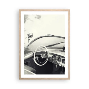 Affiche dans un chêne clair - Poster - Temps pour riche - 50x70 cm