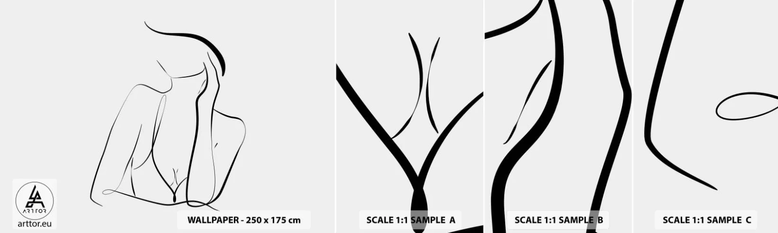 Échantillon de Papier Peint Autocollant Deluxe Sticker - Sur les vague d'un rêve - Femme, Graphique, Morceau - 100x30 cm