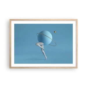 Affiche dans un chêne clair - Poster - Et les planètes deviennent folles - 70x50 cm