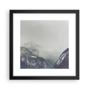 Affiche dans un cadre noir - Poster - Vallée brumeuse - 30x30 cm
