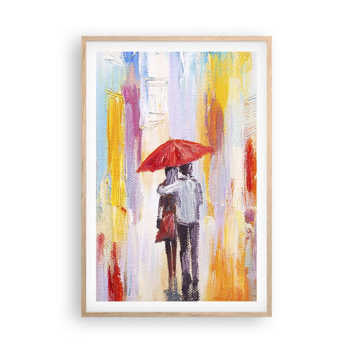 Affiche dans un chêne clair - Poster - Qu'il pleuve encore - 61x91 cm