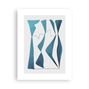 Affiche - Poster - Abstraction : composé turquoise - 30x40 cm