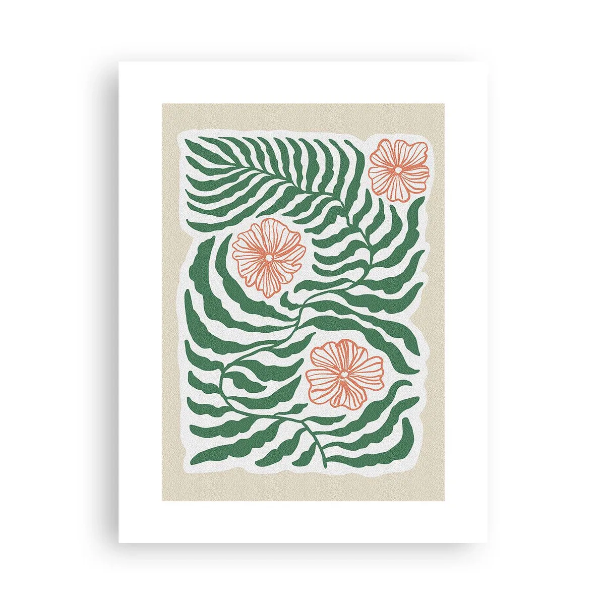 Affiche - Poster - Fleurit en vert - 30x40 cm