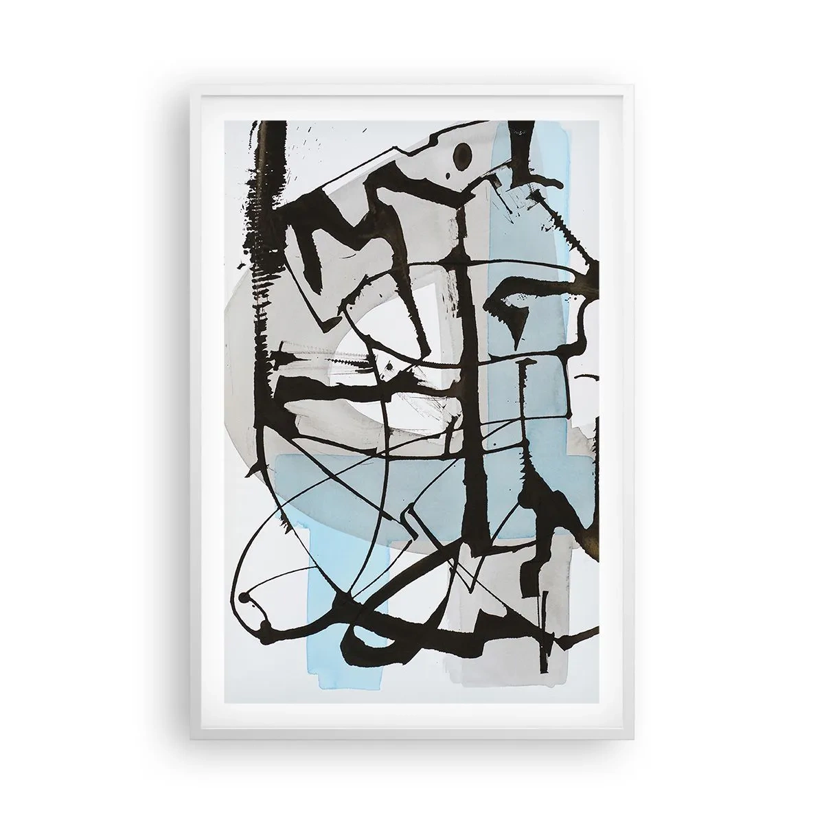 Affiche dans un cadre blanc - Poster - Bleu malgré tout - 61x91 cm