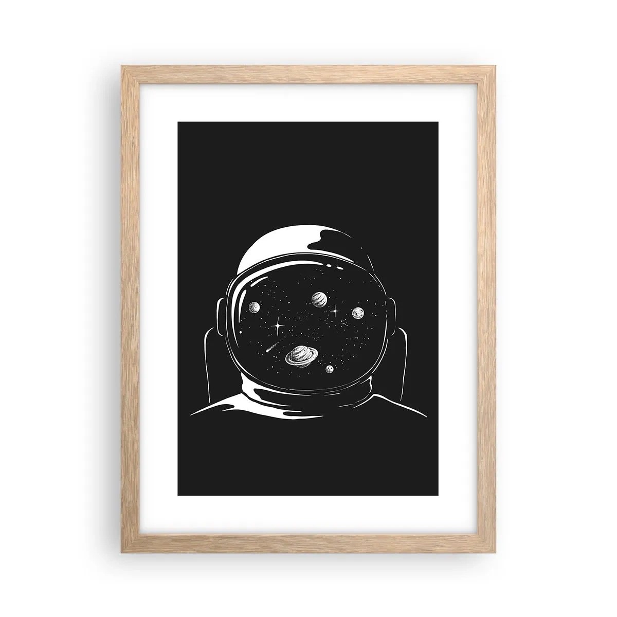 Affiche dans un chêne clair - Poster - Sympa la vue - 30x40 cm