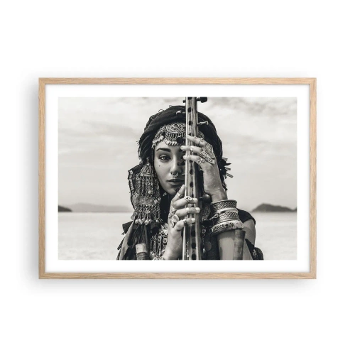 Affiche dans un chêne clair - Poster - Musique de l'Orient elle-même - 70x50 cm