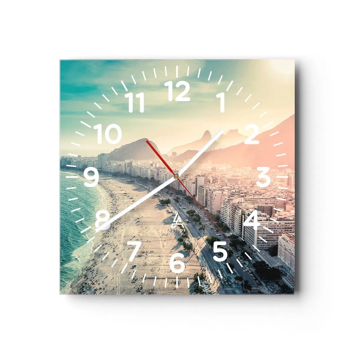 Horloge murale - Pendule murale - Vacances éternelles à Rio - 40x40 cm