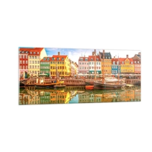 Impression sur verre - Image sur verre - Aussi lisse qu'un miroir au-dessus de l'eau - 100x40 cm