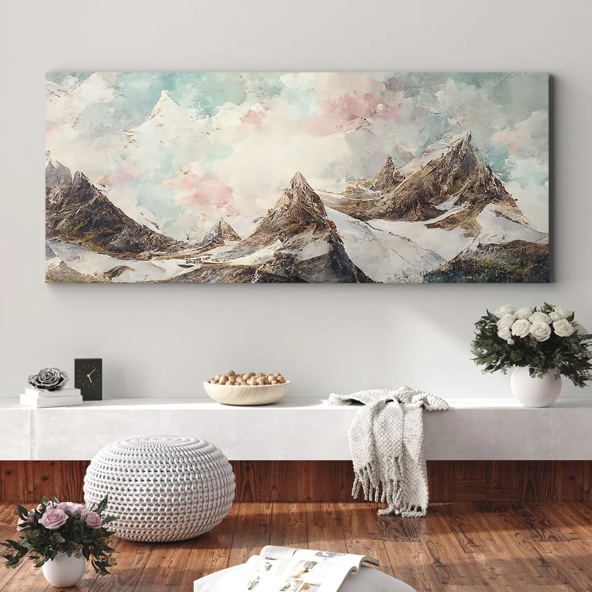Impression sur toile - Image sur toile - Lames de roche - 100x40 cm