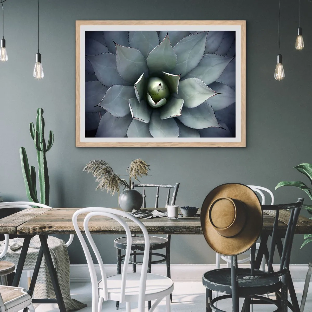 Affiche dans un chêne clair - Poster - Wabi et observe - 70x50 cm