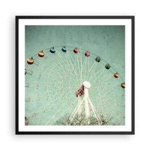 Affiche dans un cadre noir - Poster - Nous vous invitons à vous amuser - 60x60 cm