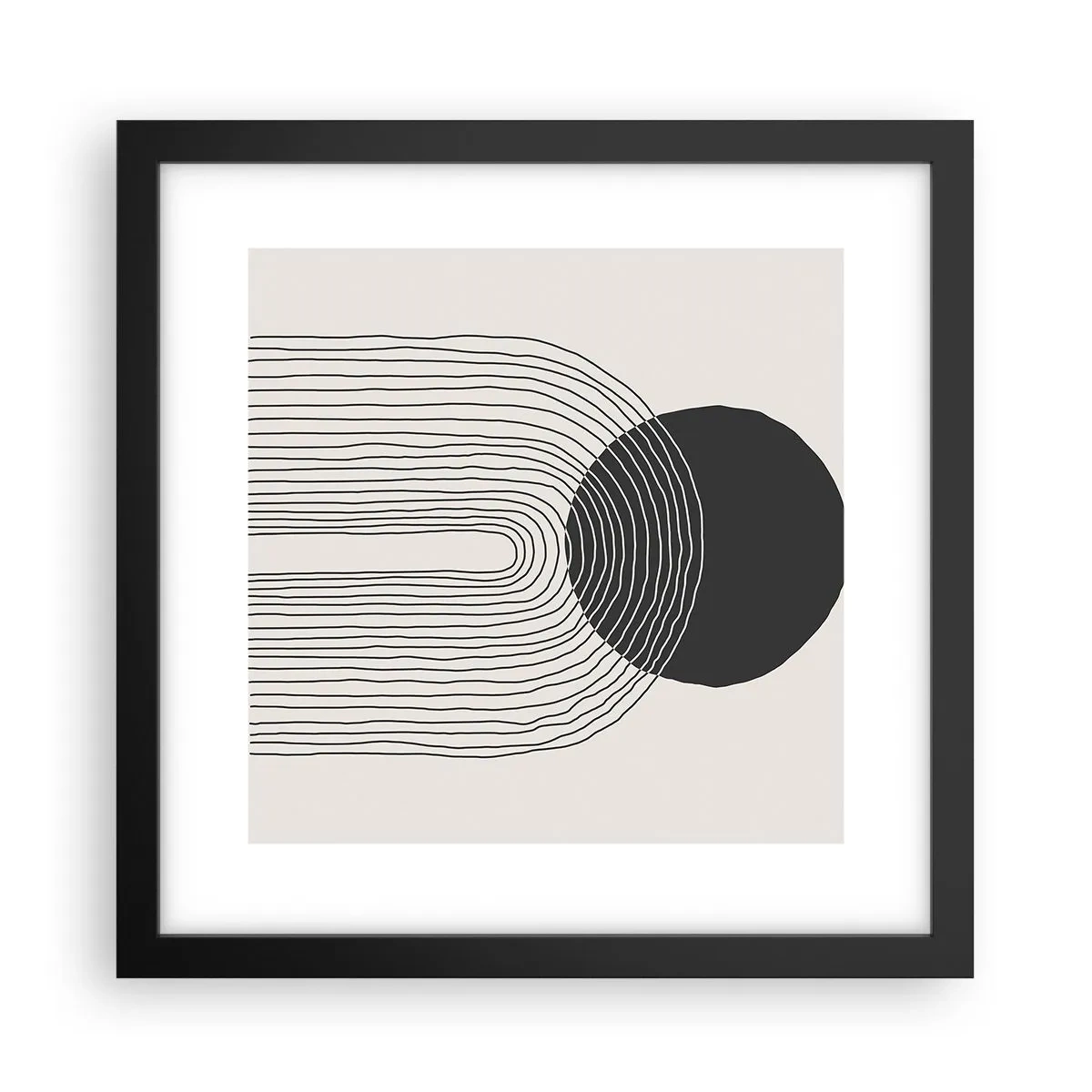 Affiche dans un cadre noir - Poster - Tremblement et confiance - 30x30 cm