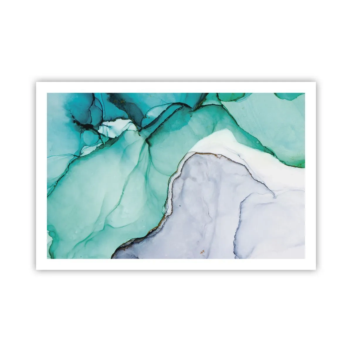 Affiche - Poster - Étude de turquoise - 91x61 cm