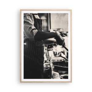 Affiche dans un chêne clair - Poster - Alchimie des saveurs - 70x100 cm