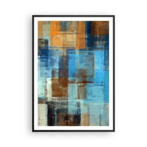 Affiche dans un cadre noir - Poster - A travers le voile bleu - 70x100 cm