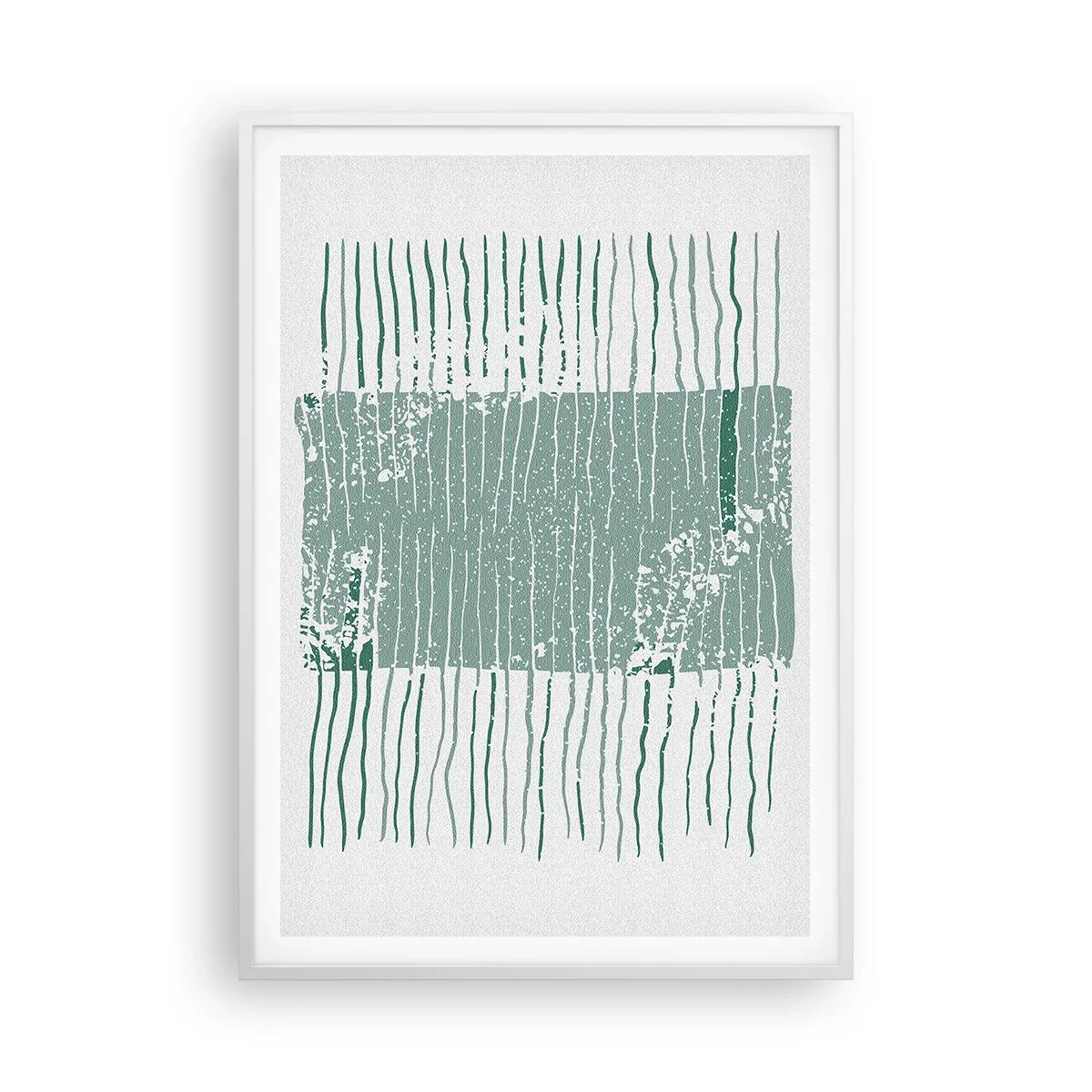 Affiche dans un cadre blanc - Poster - Abstraction de la mer - 70x100 cm