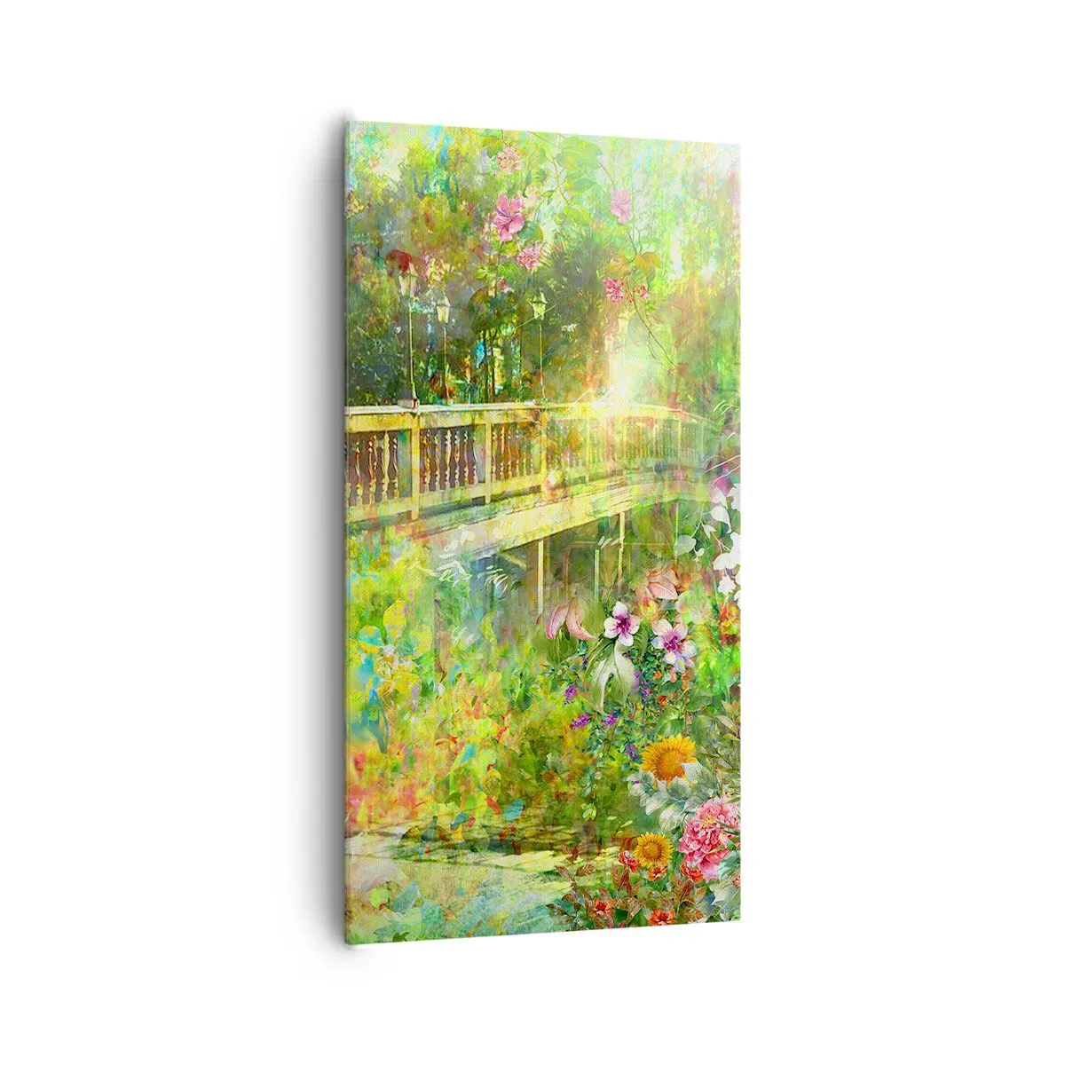 Impression sur toile - Image sur toile - Le soupire d'un pont de printemps - 65x120 cm