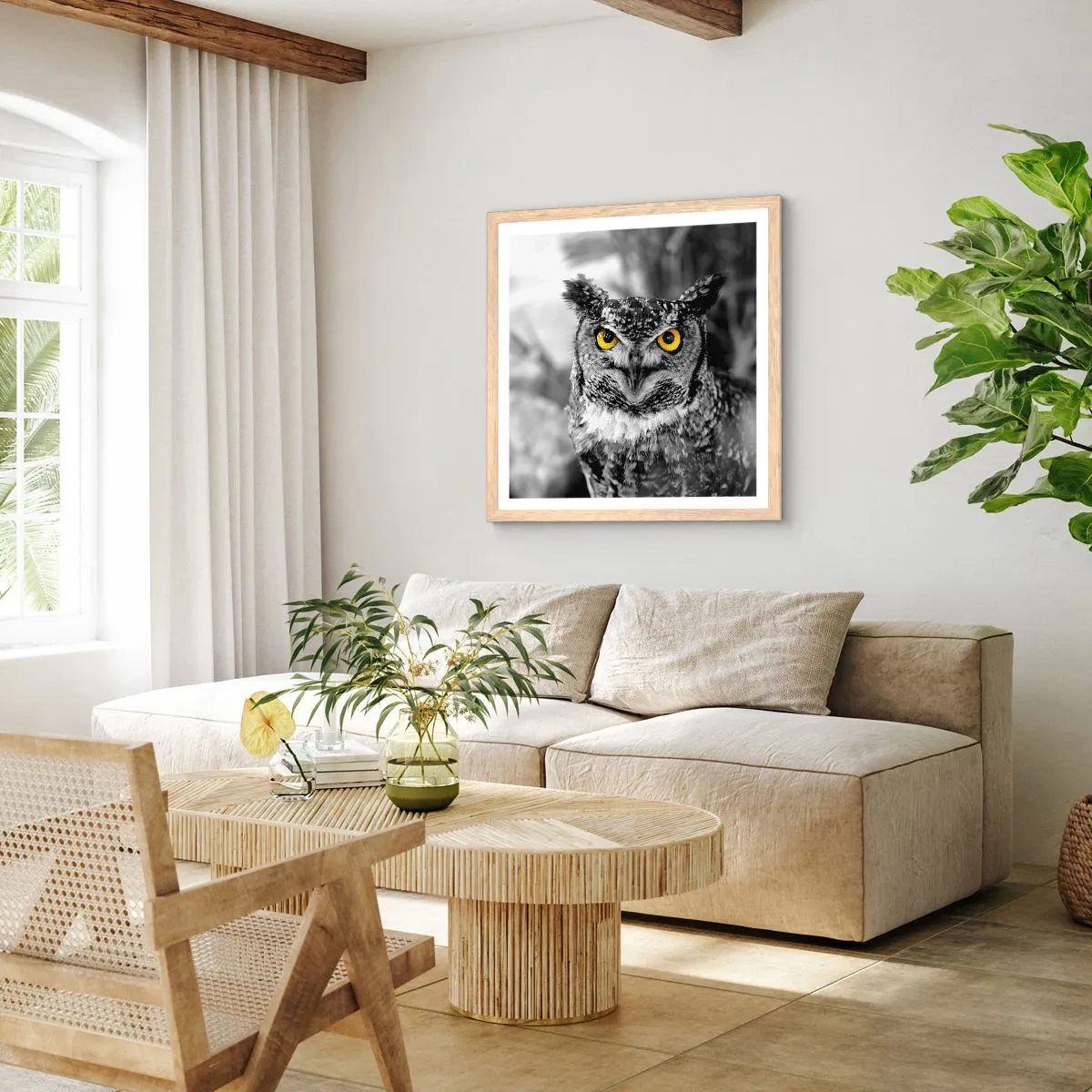 Affiche dans un chêne clair - Poster - Rien ne se cachera - 30x30 cm