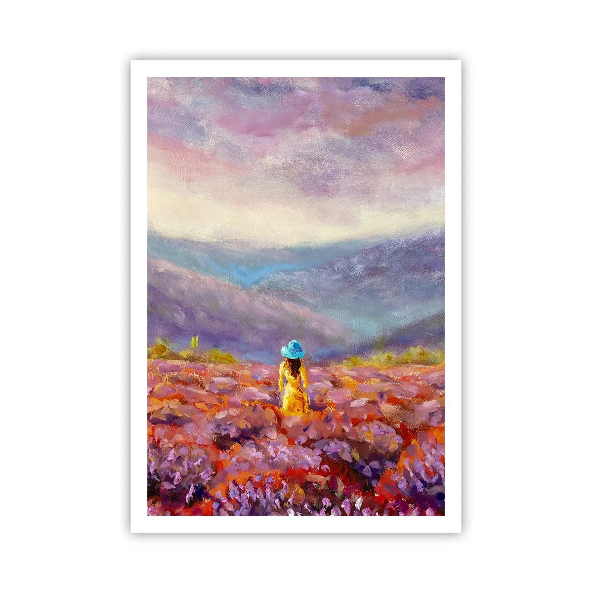 Affiche - Poster - Dans un monde lavande - 70x100 cm