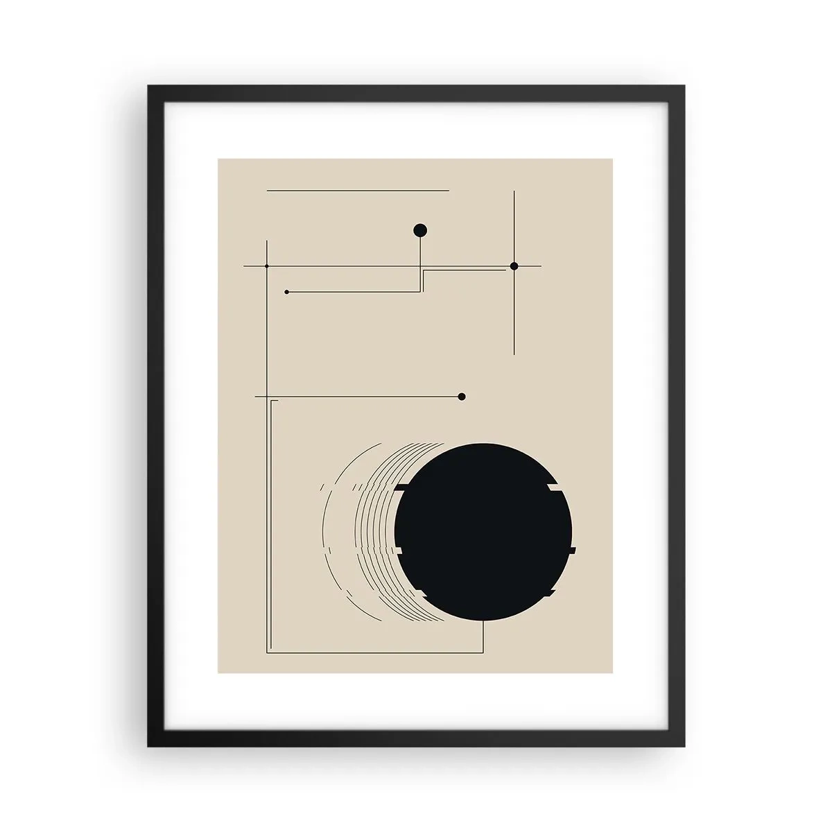 Affiche dans un cadre noir - Poster - Une composition flexible et dynamique - 40x50 cm