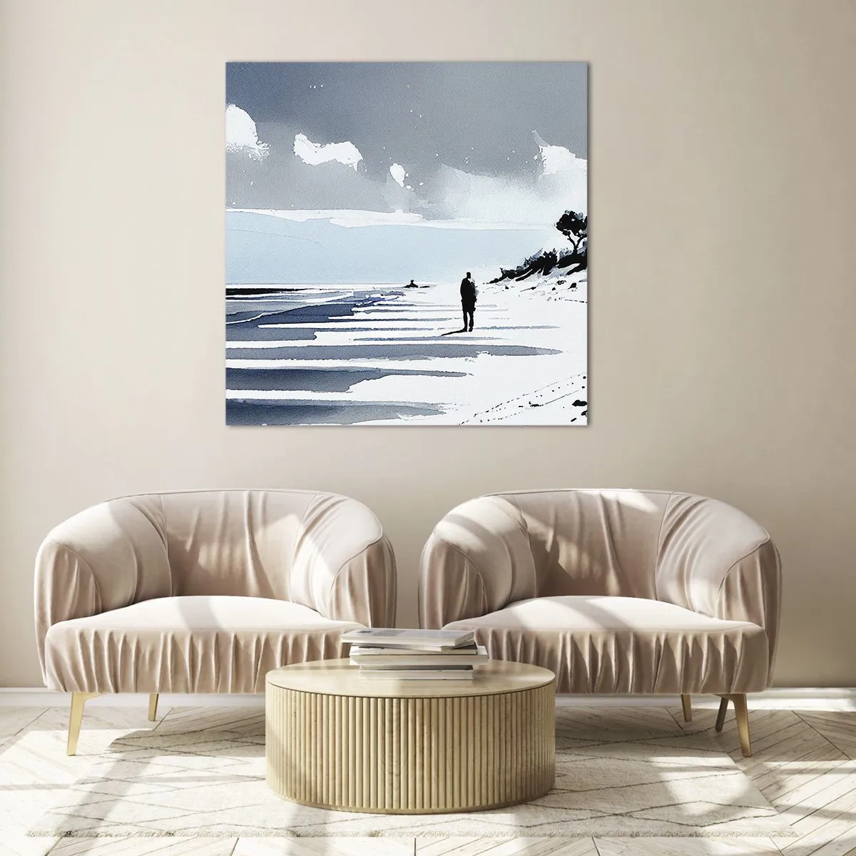 Impression sur verre - Image sur verre - Seul à seul - 30x30 cm