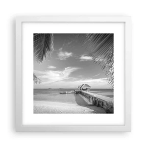 Affiche dans un cadre blanc - Poster - Souvenirs ou rêve? - 30x30 cm