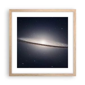 Affiche dans un chêne clair - Poster - Il y a bien longtemps, dans une galaxie très lointaine… - 40x40 cm