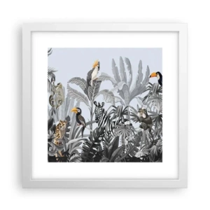 Affiche dans un cadre blanc - Poster - Conte de fées africain - 30x30 cm