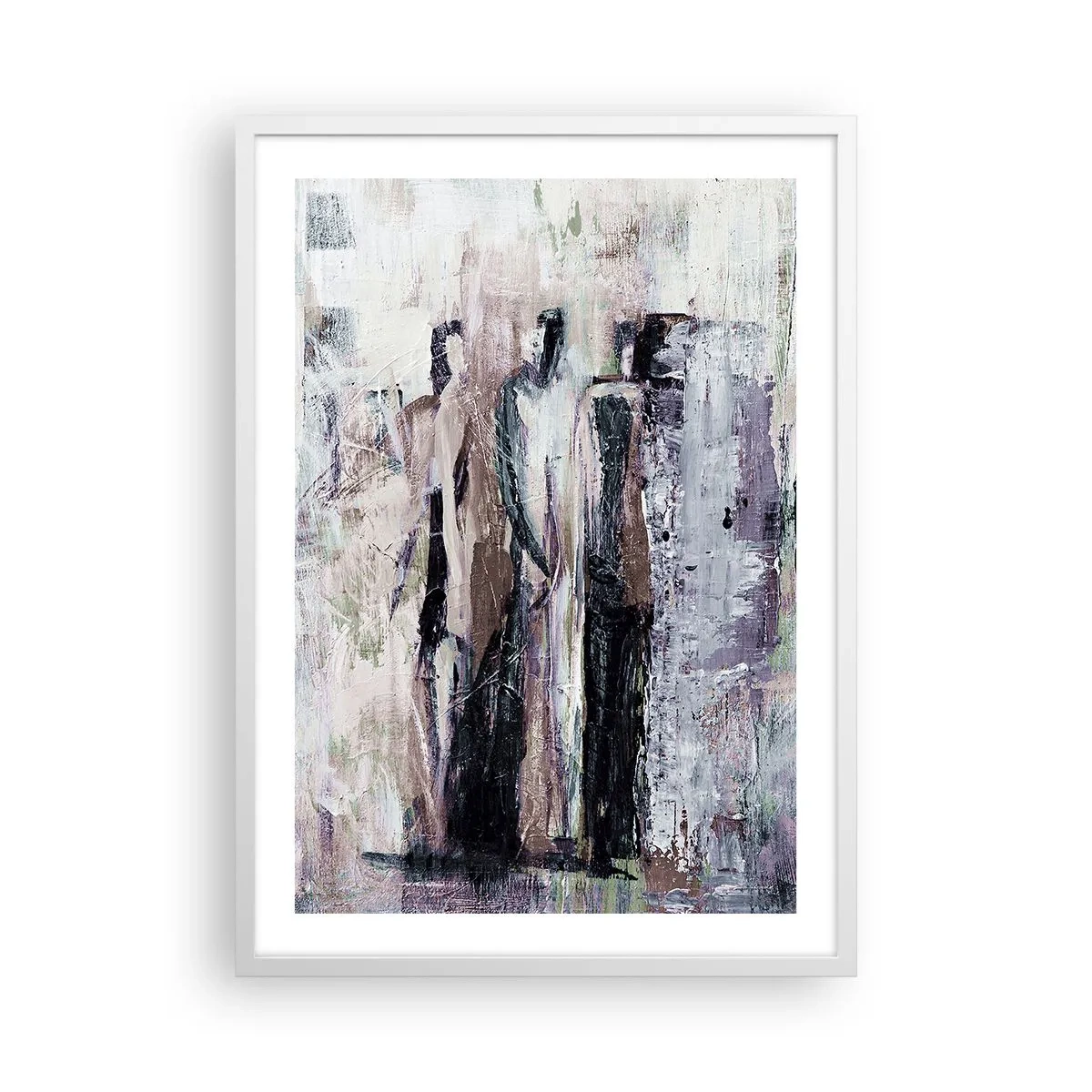 Affiche dans un cadre blanc - Poster - Les trois mystérieux - 50x70 cm