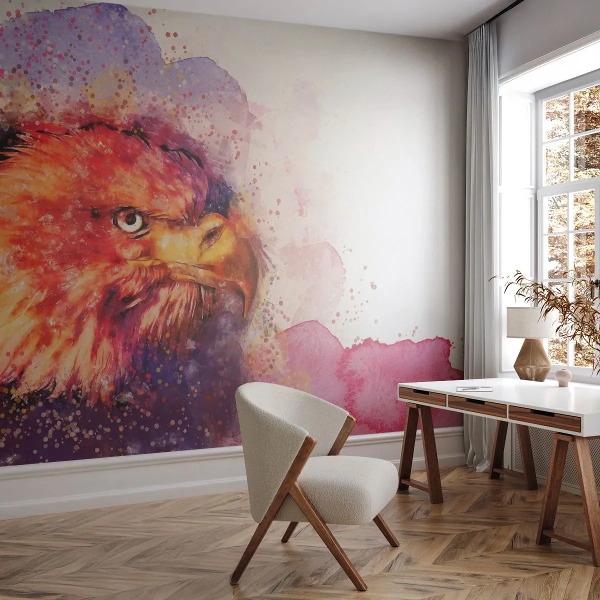 Papier peint sur mesure Premium Canvas - Tu ne veux pas savoir à quoi je pense - Abstraction, Oiseau, Aigle