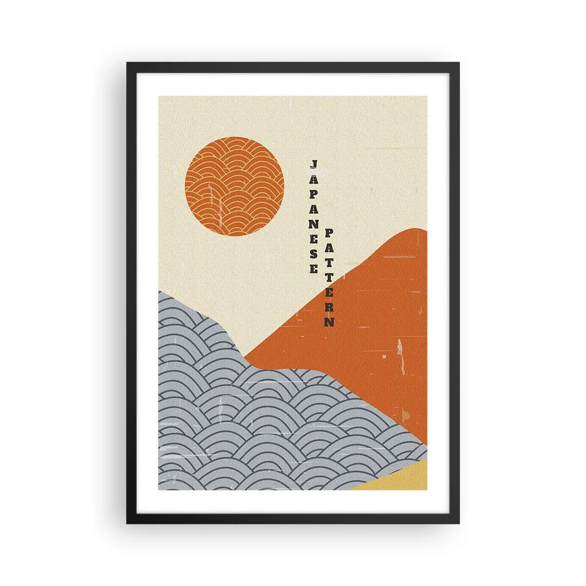 Affiche dans un cadre noir - Poster - Dans l'esprit japonais - 50x70 cm