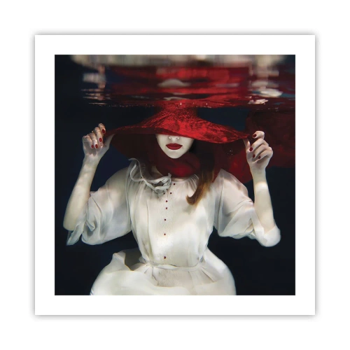 Affiche - Poster - Femme mystérieuse - 50x50 cm