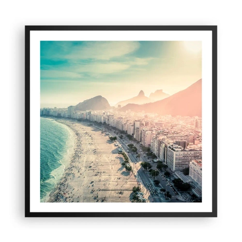 Affiche dans un cadre noir - Poster - Vacances éternelles à Rio - 60x60 cm