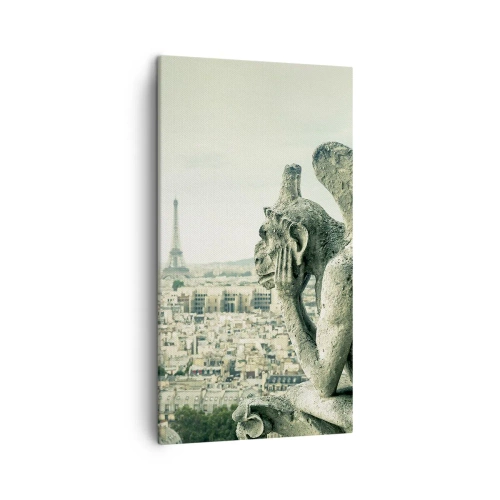 Impression sur toile - Image sur toile - Bavardage parisien - 45x80 cm