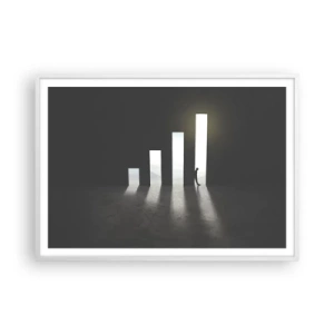 Affiche dans un cadre blanc - Poster - Succès – impression - 100x70 cm