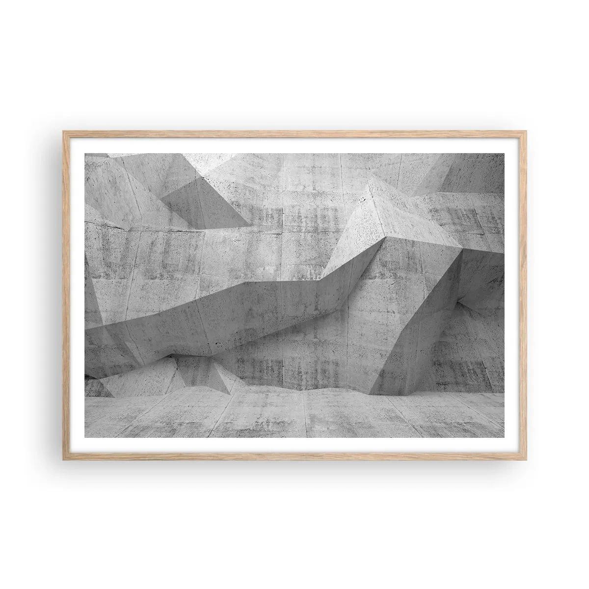 Affiche dans un chêne clair - Poster - Un vrai challenge - 100x70 cm