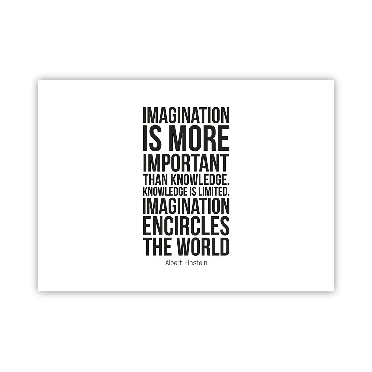 Affiche - Poster - Einstein sur le pouvoir de l'imagination - 70x50 cm