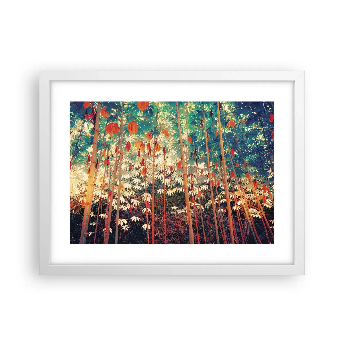Affiche dans un cadre blanc - Poster - La vie secrète des feuilles - 40x30 cm