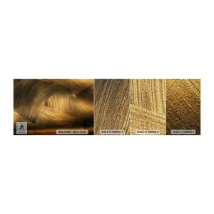 Échantillon de Papier Peint Premium Canvas - Dans un labyrinthe en or - Abstraction, Morceau, Or - 100x30 cm
