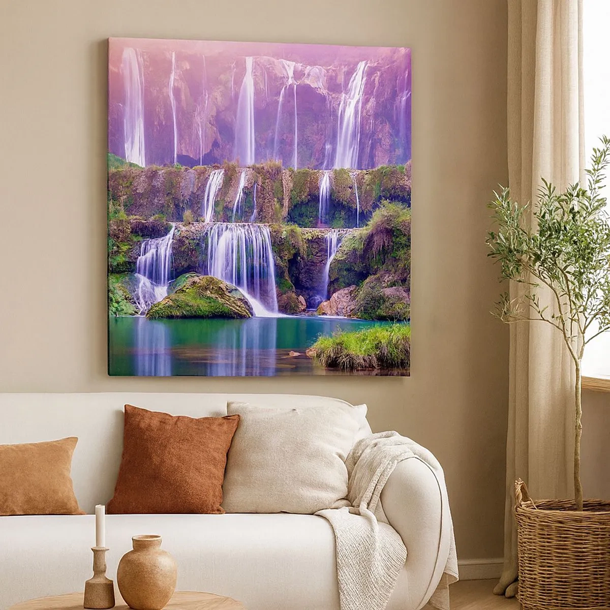 Impression sur toile - Image sur toile - Escalier vers le ciel - 30x30 cm