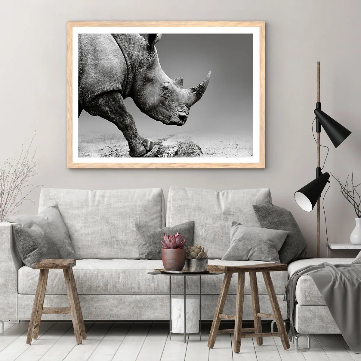 Affiche dans un chêne clair - Poster - Force inarrêtable - 50x40 cm