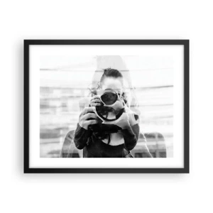 Affiche dans un cadre noir - Poster - Créateur et matériel - 50x40 cm