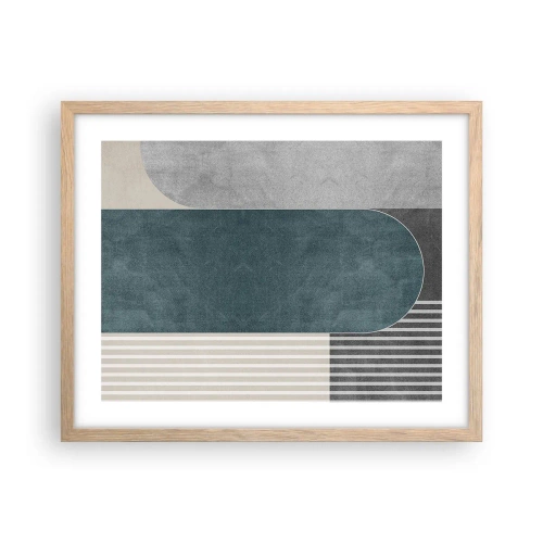 Affiche dans un chêne clair - Poster - Composition de niveaux - 50x40 cm