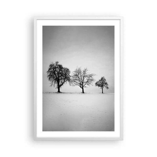 Affiche dans un cadre blanc - Poster - A quoi rêvent-ils? - 50x70 cm