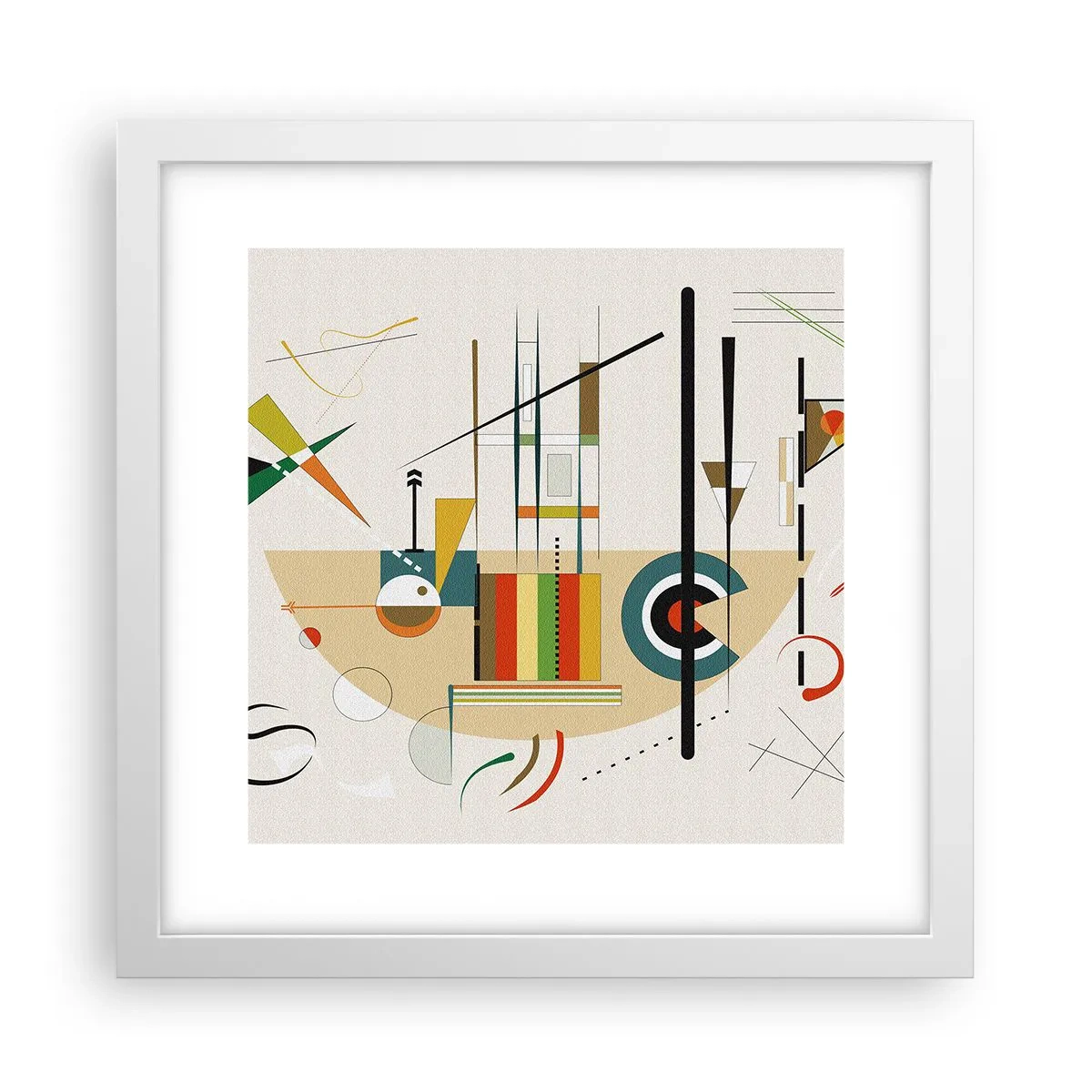 Affiche dans un cadre blanc - Poster - Et le monde s’amuse - 30x30 cm