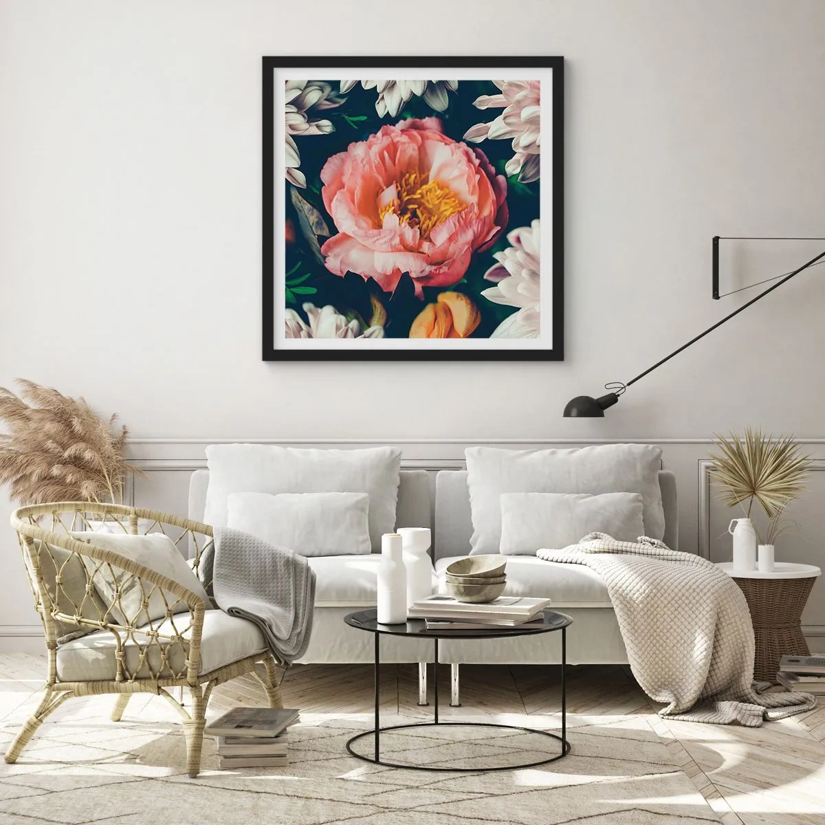 Affiche dans un cadre noir - Poster - Splendeur baroque - 50x50 cm