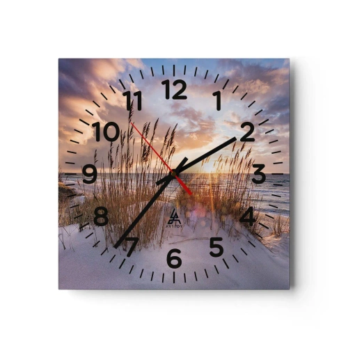 Horloge murale - Pendule murale - Salutations du soleil et du vent - 40x40 cm